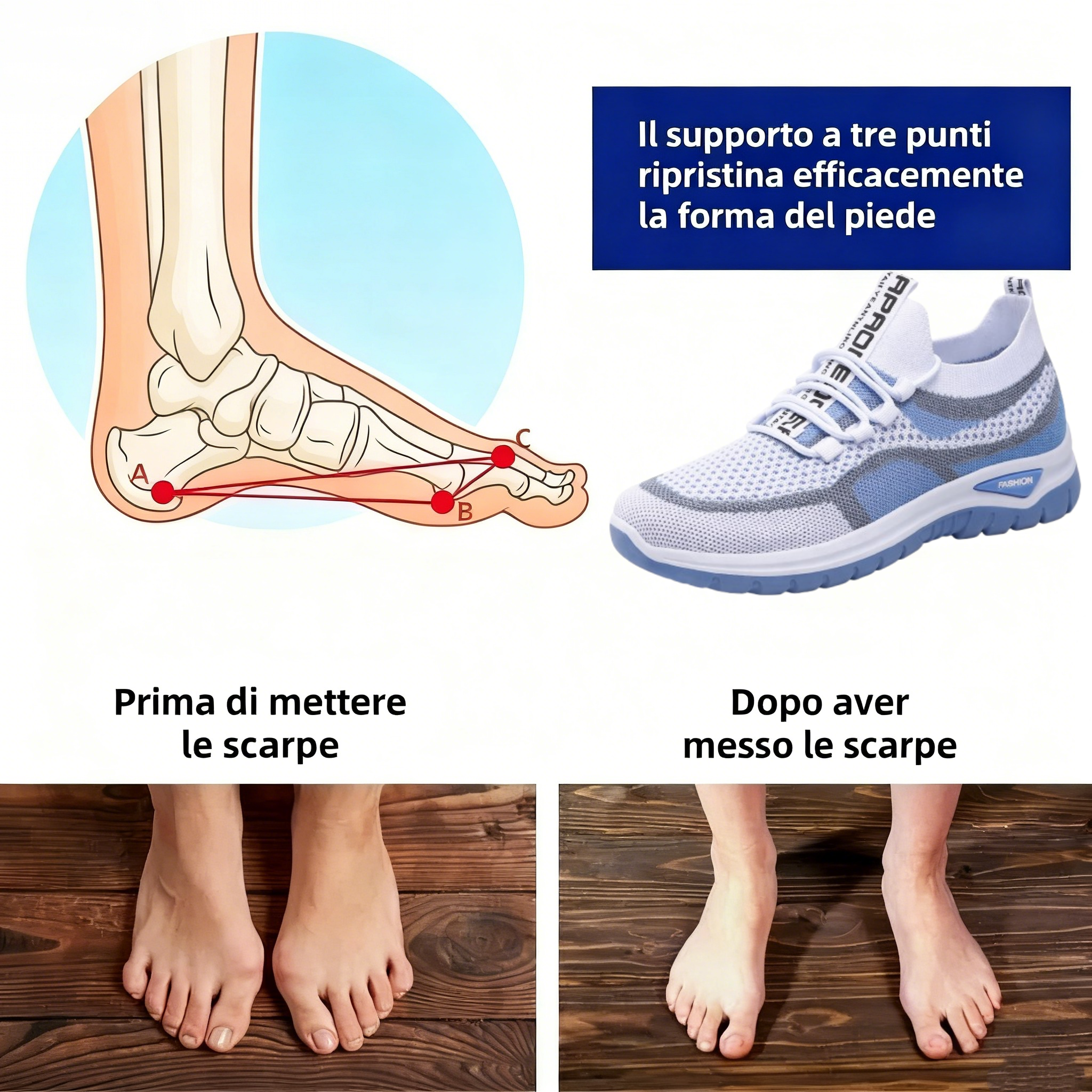 🔥Sconto del 50% oggi - Non perdete l'occasione! ⏰ Scarpe ortopediche dal design ergonomico - supporto per l'arco plantare 👞 Alleviano facilmente il dolore ai piedi