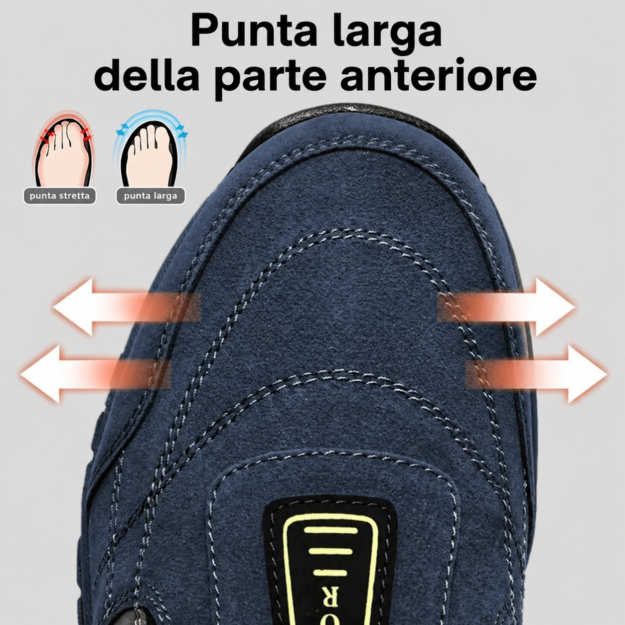🎁 Offerta Speciale: 50% 🎁 Scarpe Ortopediche da Passeggio da Uomo — In Camoscio Cucito a Mano 👟 Impermeabili e Antiscivolo ✅ Supporto per l'Arco Plantare — Cammina nel Comfort.