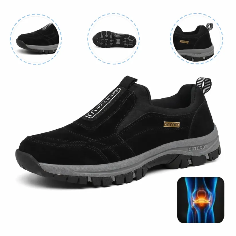 🎁 Offerta Speciale: 50% 🎁 Scarpe Ortopediche da Passeggio da Uomo — In Camoscio Cucito a Mano 👟 Impermeabili e Antiscivolo ✅ Supporto per l'Arco Plantare — Cammina nel Comfort.