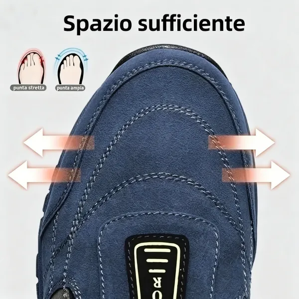 🎁 Offerta Speciale: 50% 🎁 Scarpe Ortopediche da Passeggio da Uomo — In Camoscio Cucito a Mano 👟 Impermeabili e Antiscivolo ✅ Supporto per l'Arco Plantare — Cammina nel Comfort.