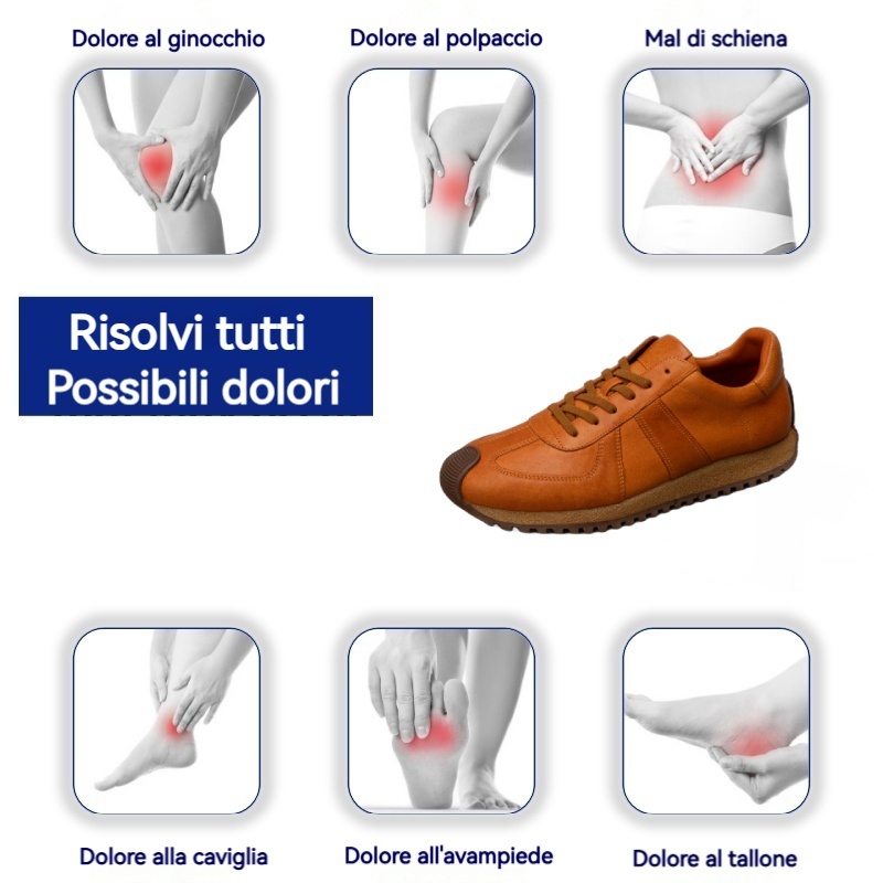 (🎉Sconto del 50% oggi, non perdertelo) 🐂 Scarpe ortopediche da uomo in pelle di vitello australiana 👞Cucite a mano, impermeabili e antiscivolo ✅Supporto dell'arco plantare: camminata confortevole