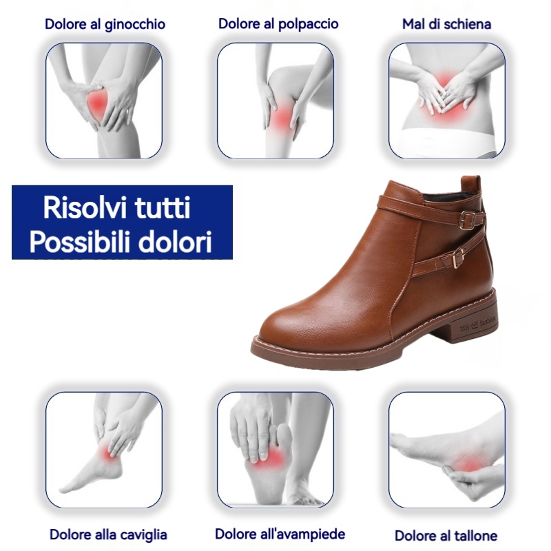[Offerta di oggi a metà prezzo: da non perdere] Scarpe in pelle da donna dal design ergonomico: allevia efficacemente il dolore quando si cammina 👞Regola la corretta postura del corpo umano