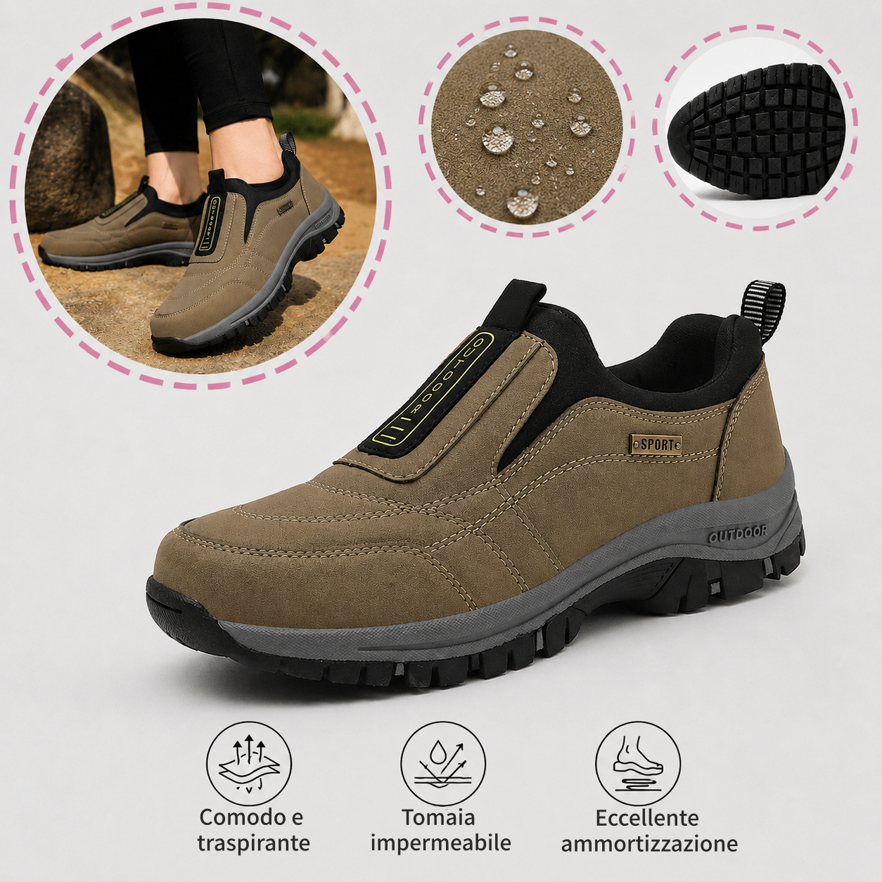 Sconto del 50% sulle scarpe da passeggio alla moda e sulle scarpe orto