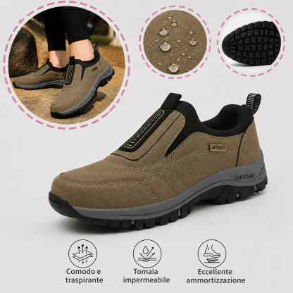 🎁 Offerta Speciale: 50% 🎁 Scarpe Ortopediche da Passeggio da Uomo — In Camoscio Cucito a Mano 👟 Impermeabili e Antiscivolo ✅ Supporto per l'Arco Plantare — Cammina nel Comfort.