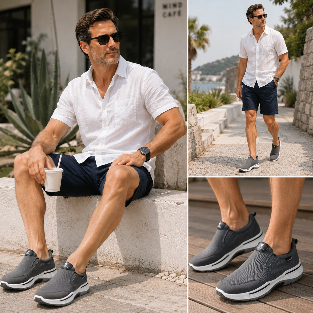 🎁 Offerta speciale: 50% 🎁 Scarpe da passeggio ortopediche da uomo - Design ergonomico 👟 Impermeabili e antiscivolo ✅ Supporto per l'arco plantare - Comodo per camminare.