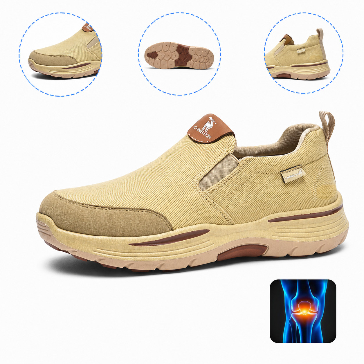 🎁 Offerta speciale: 50% 🎁 Scarpe da passeggio ortopediche da uomo - Design ergonomico 👟 Impermeabili e antiscivolo ✅ Supporto per l'arco plantare - Comodo per camminare.