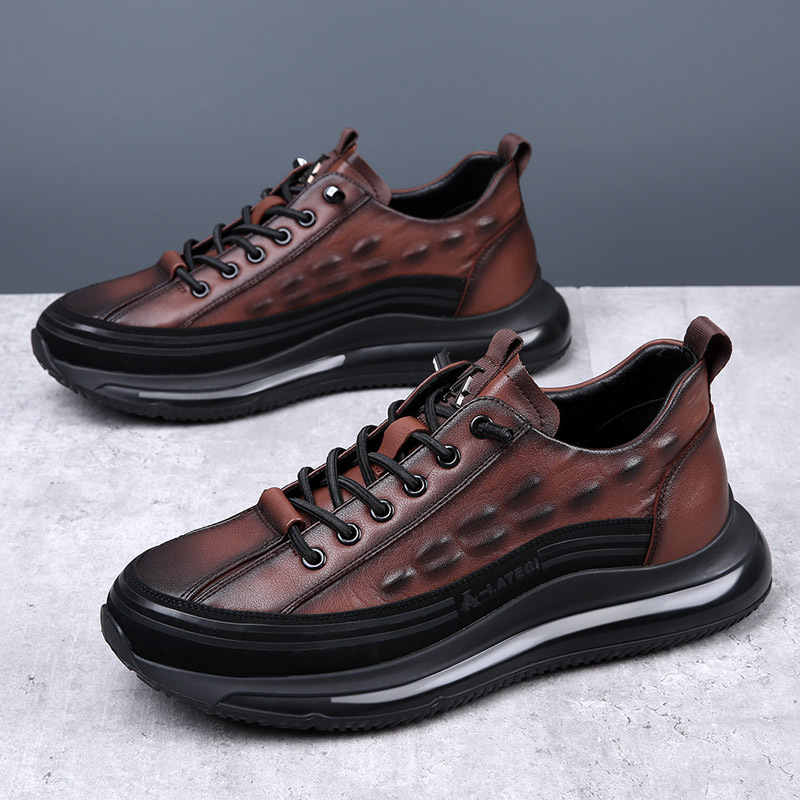 🔥 (50% di sconto oggi, finirà presto) Scarpe da passeggio da uomo in vera pelle, comode ✅ Supporto per l'arco plantare