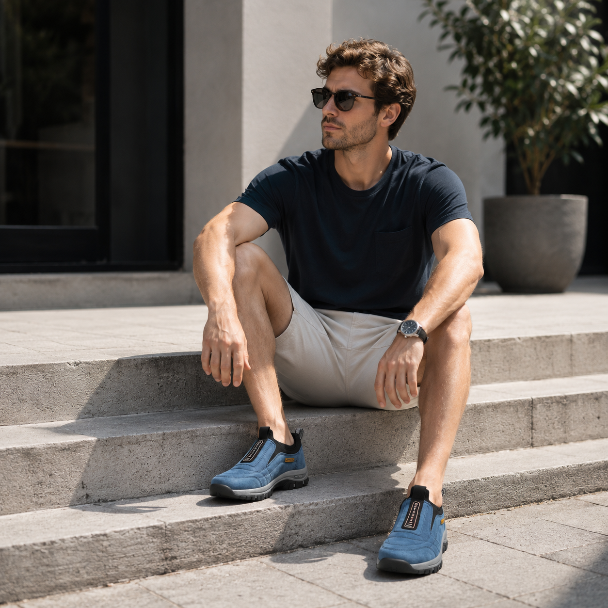 🎁 Offerta Speciale: 50% 🎁 Scarpe Ortopediche da Passeggio da Uomo — In Camoscio Cucito a Mano 👟 Impermeabili e Antiscivolo ✅ Supporto per l'Arco Plantare — Cammina nel Comfort.