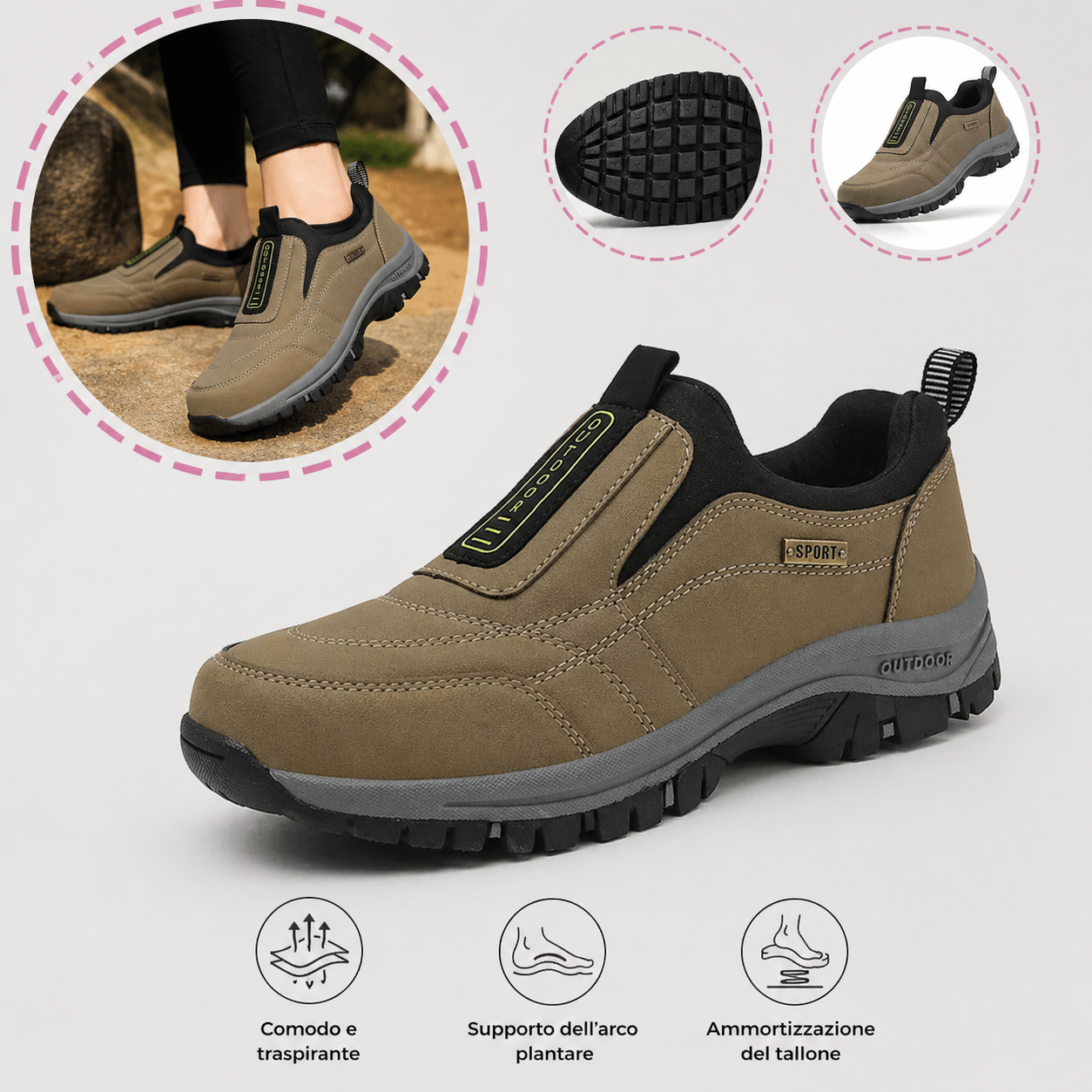 Sconto del 50% sulle scarpe da passeggio alla moda e sulle scarpe orto