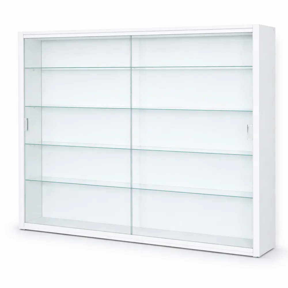 Vetrinetta Moderna, 80x11x60 cm, Colore Bianco, in Melamina