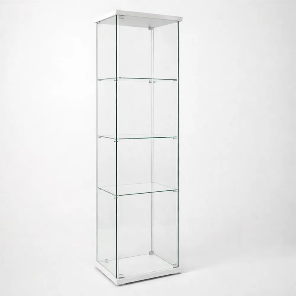 Vetrina in vetro per esposizione sculture