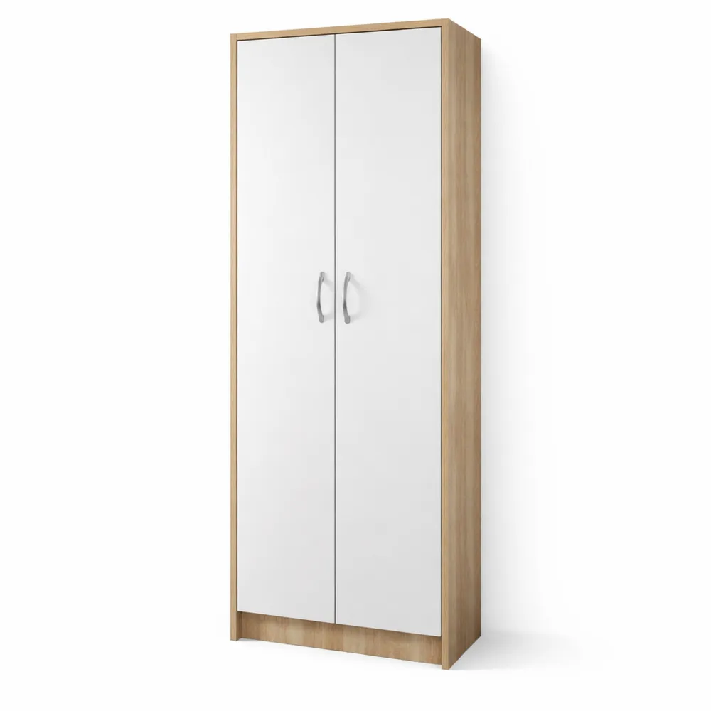 Mobile da ingresso in laminato quercia Sonoma e bianco