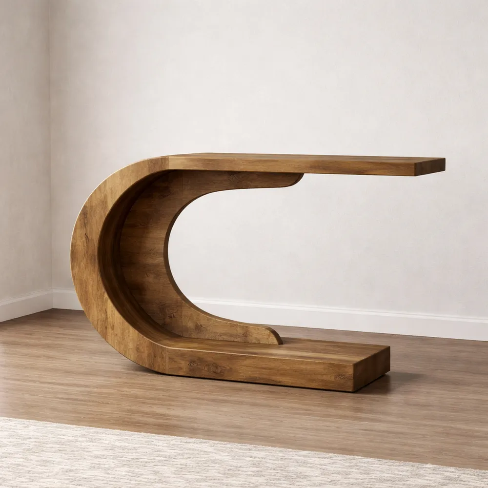 Tavolo in Legno Rustico da Ingresso, 110 x 35 x 75 cm, per Corridoio e Soggiorno