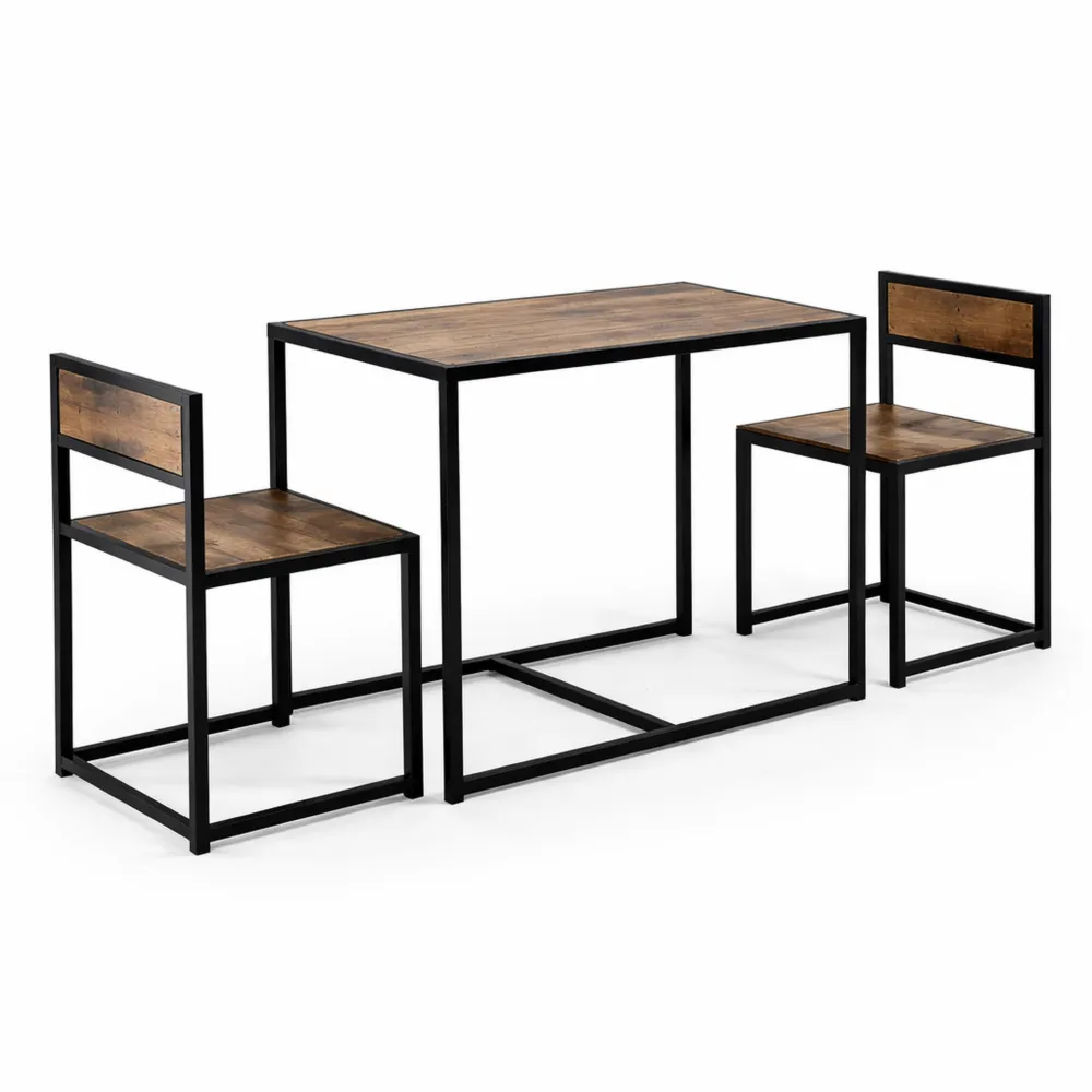 Set da Bar 3 Pezzi con Tavolo e 2 Sedie, Ideale per Cucina o Bistrò