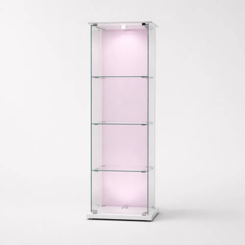 Cristalliera in vetro con illuminazione LED e serratura