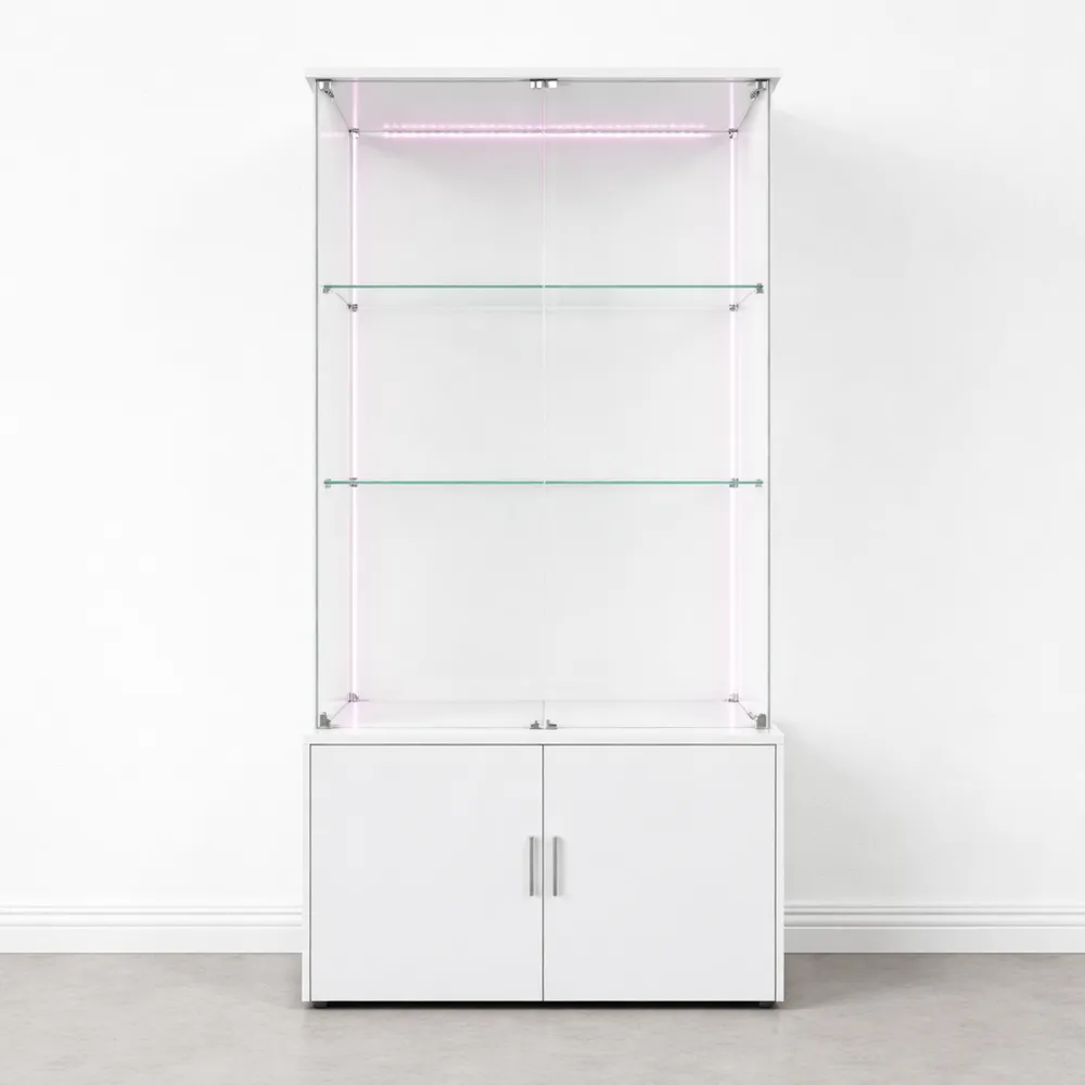 Vetrina moderna con LED e 3 ripiani