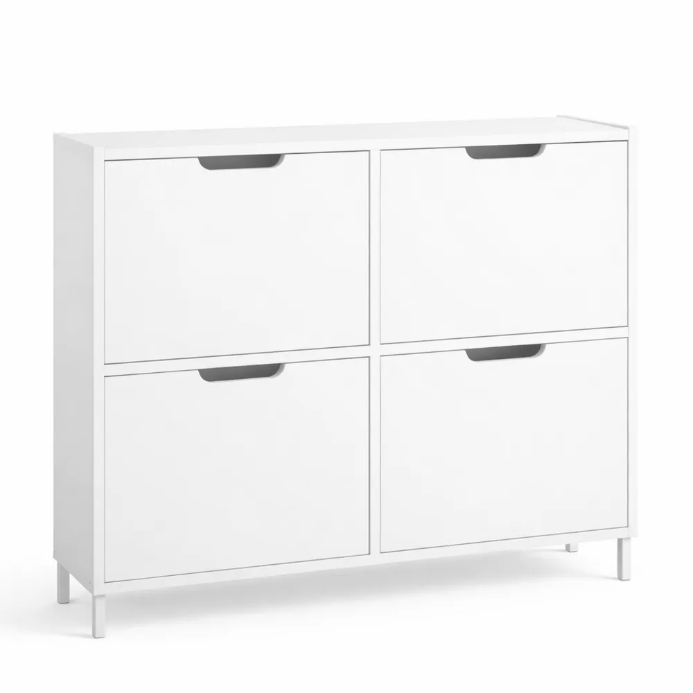 Scarpiera Salvaspazio con Ante a Ribalta e Ripiani Regolabili per Corridoio