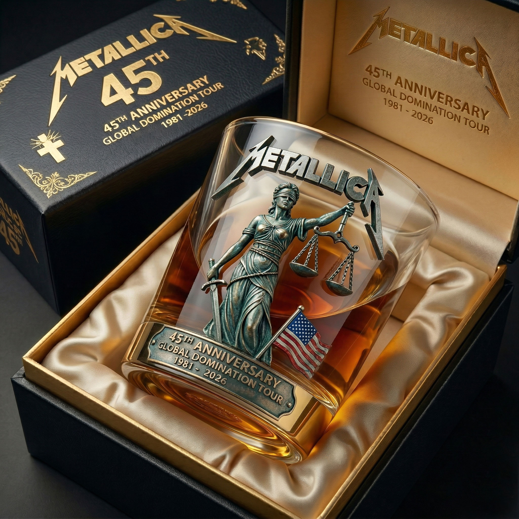 Metallica 45th Anniversary Limited Edition Whiskey Glass-karmazla