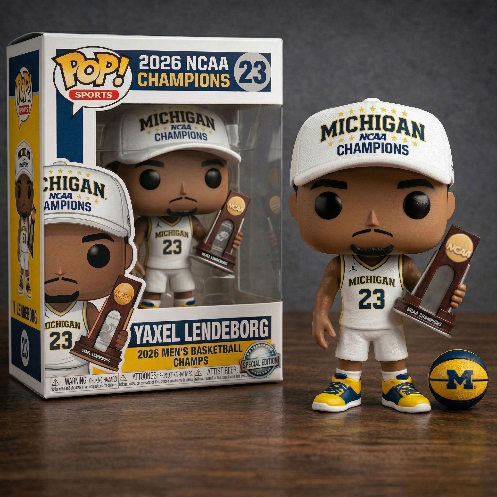 Michigan 2026 NCAA Champions Pop Figure-karmazla