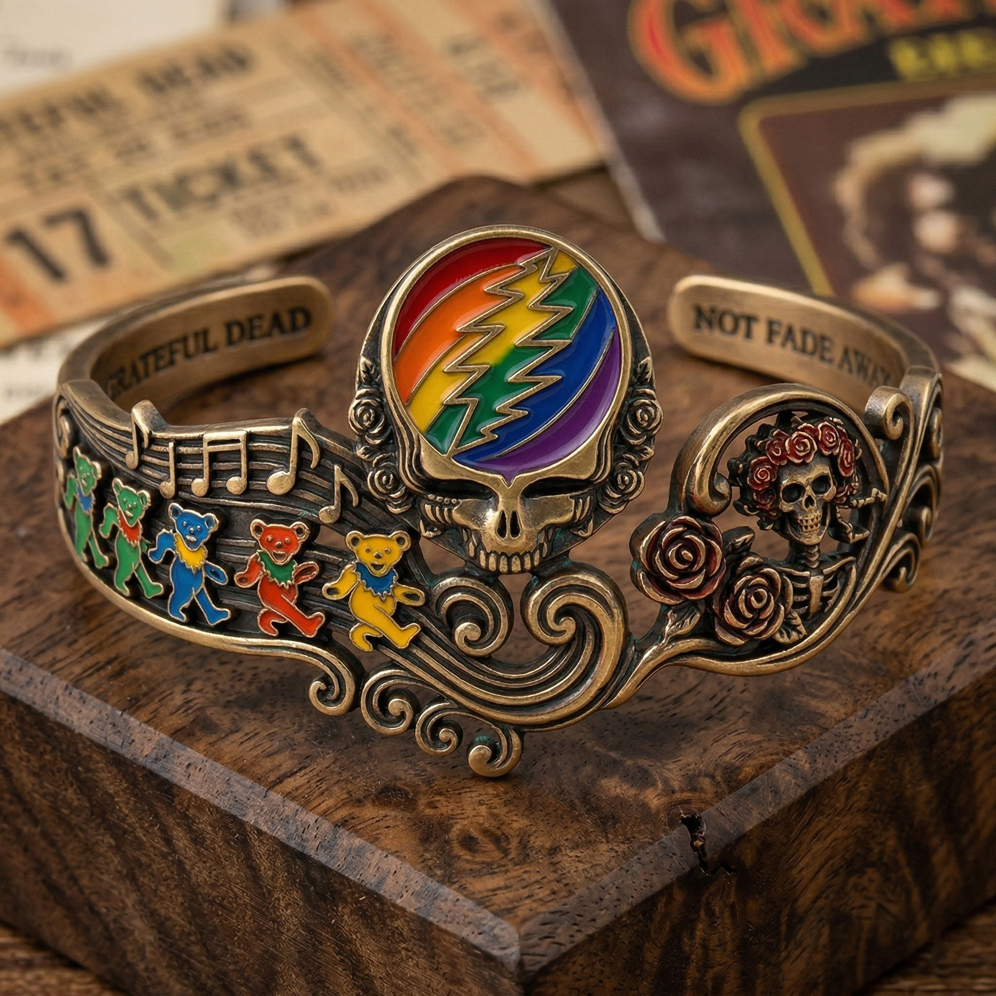 Grateful Dead "Not Fade Away" Collector's Bracelet-karmazla