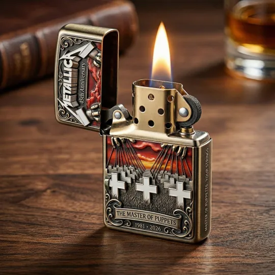 Metallica 45Th Anniversary Limited Edition Zippo Lighter (1981-2026)-karmazla