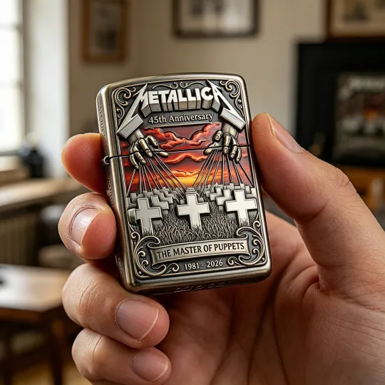 Metallica 45Th Anniversary Limited Edition Zippo Lighter (1981-2026)-karmazla