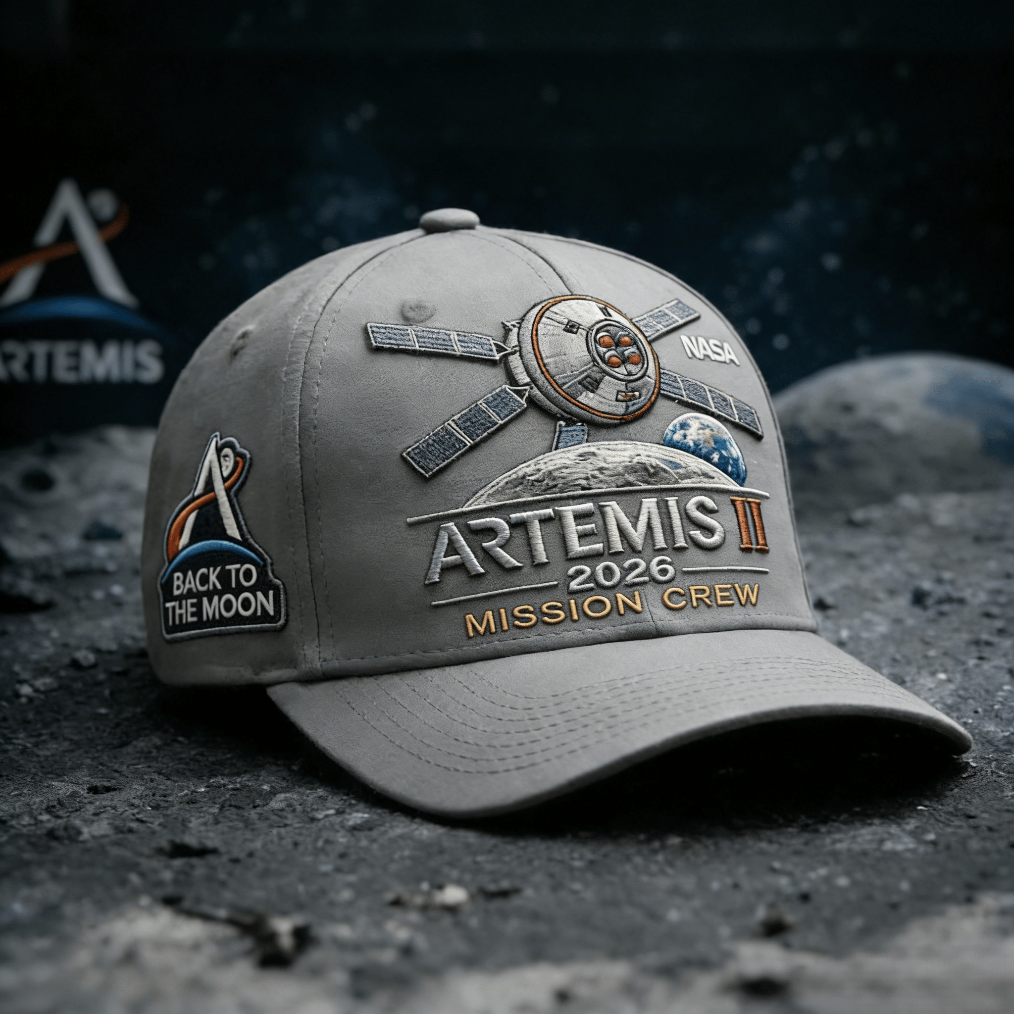 ✨High-end craftsmanship in hand embroidery-🌕Artemis II Lunar Mission Commemorative Cap-karmazla