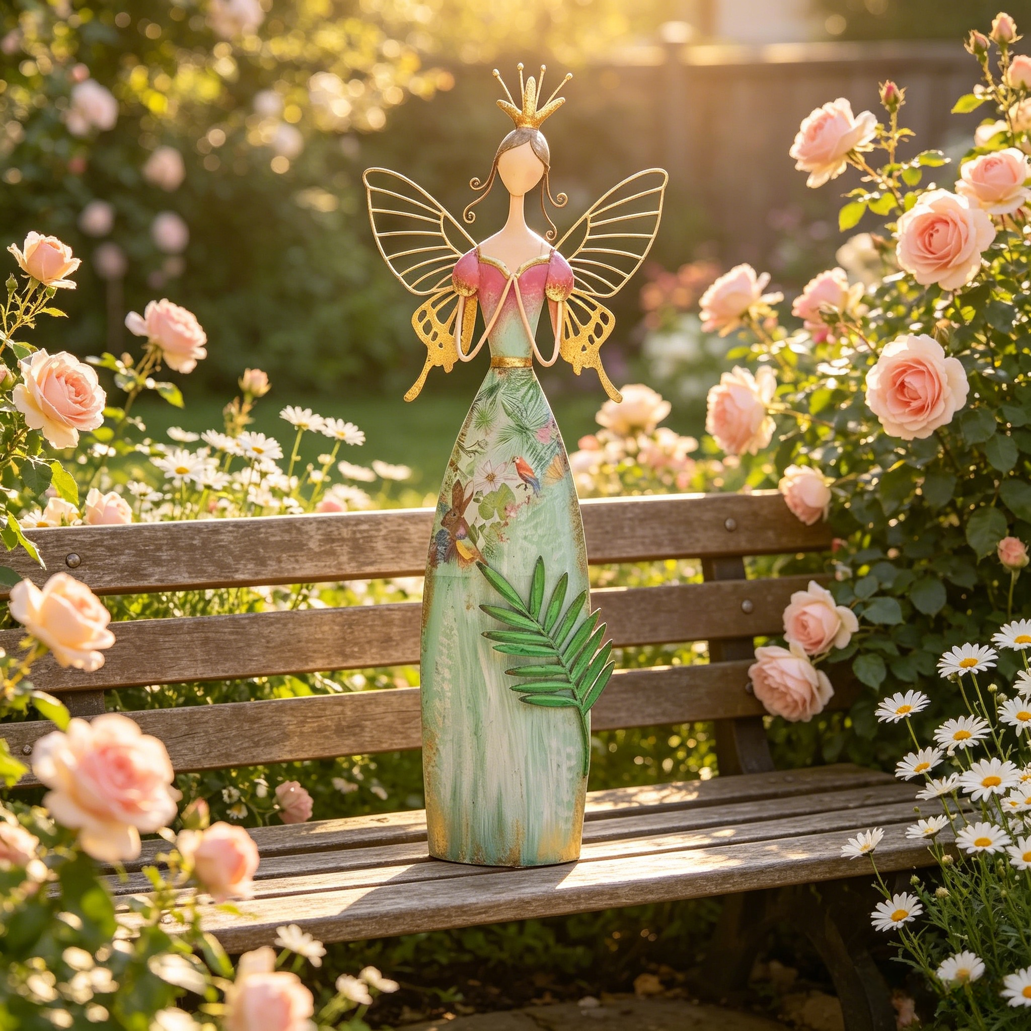 Fairy Angel Garden Metal Statue-karmazla
