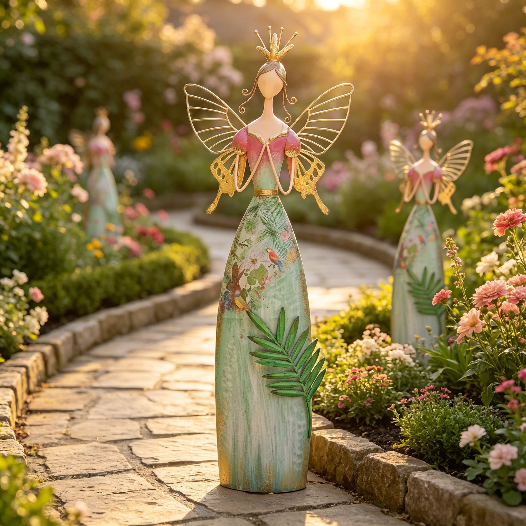 Fairy Angel Garden Metal Statue-karmazla