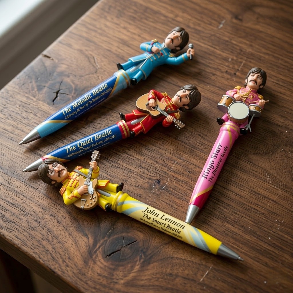 The Beatles 66th Anniversary Commemorative Pen-karmazla