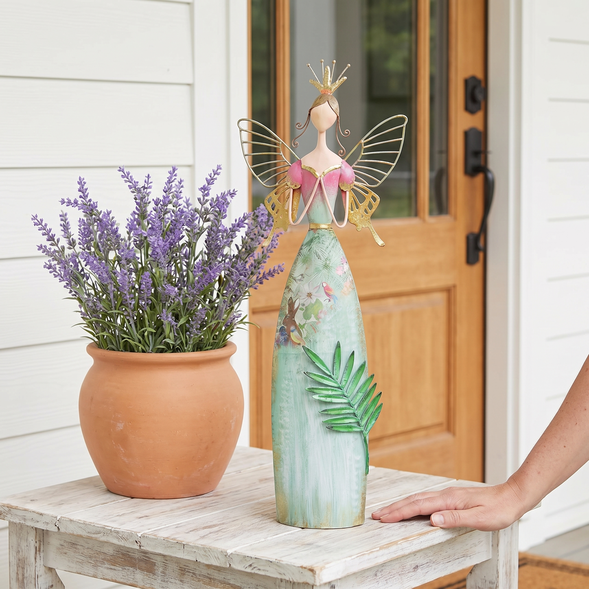 Fairy Angel Garden Metal Statue-karmazla