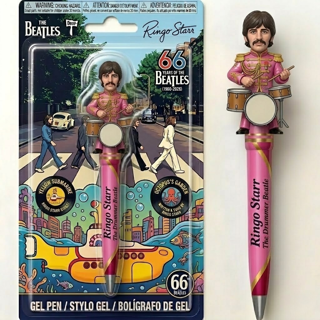 The Beatles 66th Anniversary Commemorative Pen-karmazla