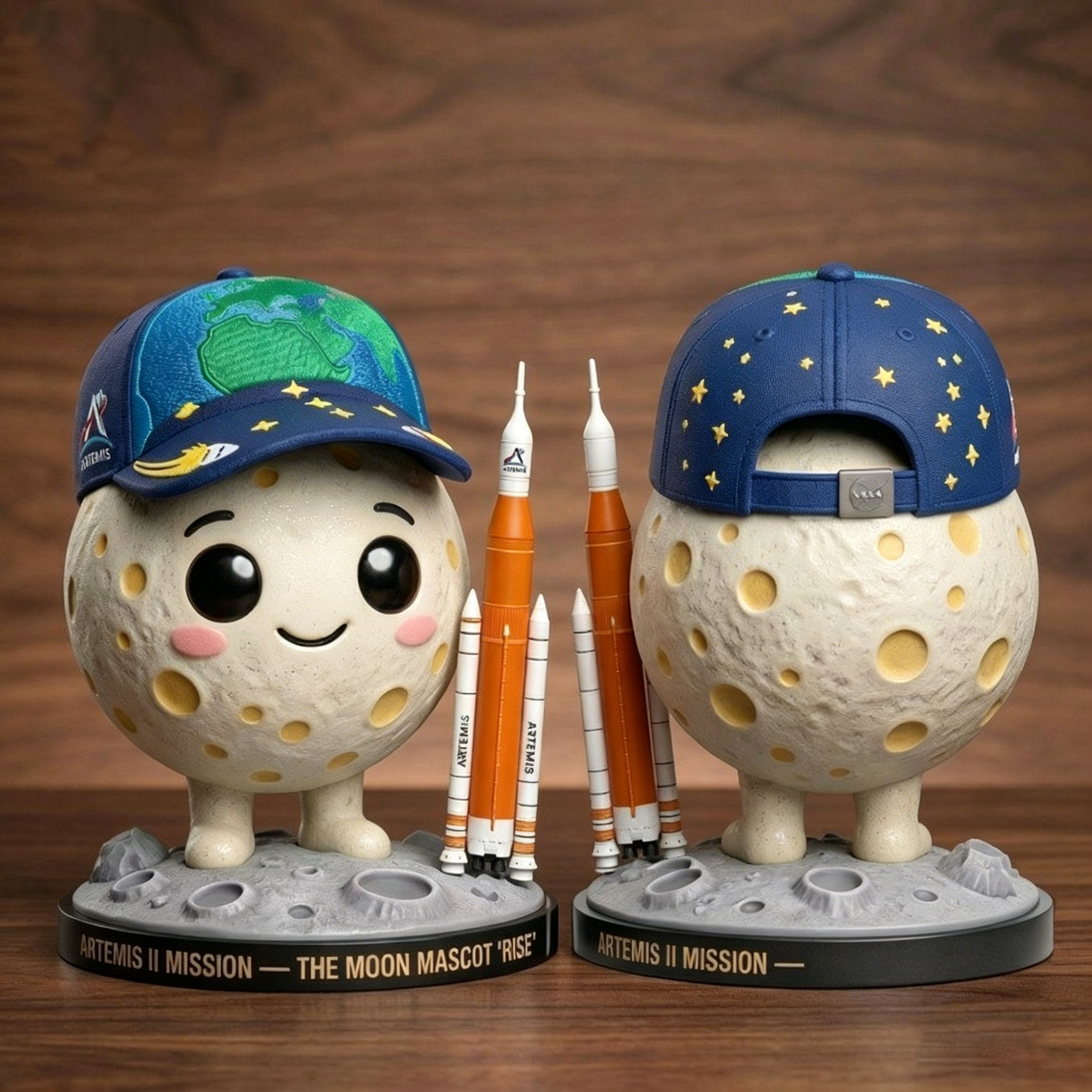 🌍NASA Artemis II Mission The Moon Mascot Rise 01 Vinyl Figure-karmazla