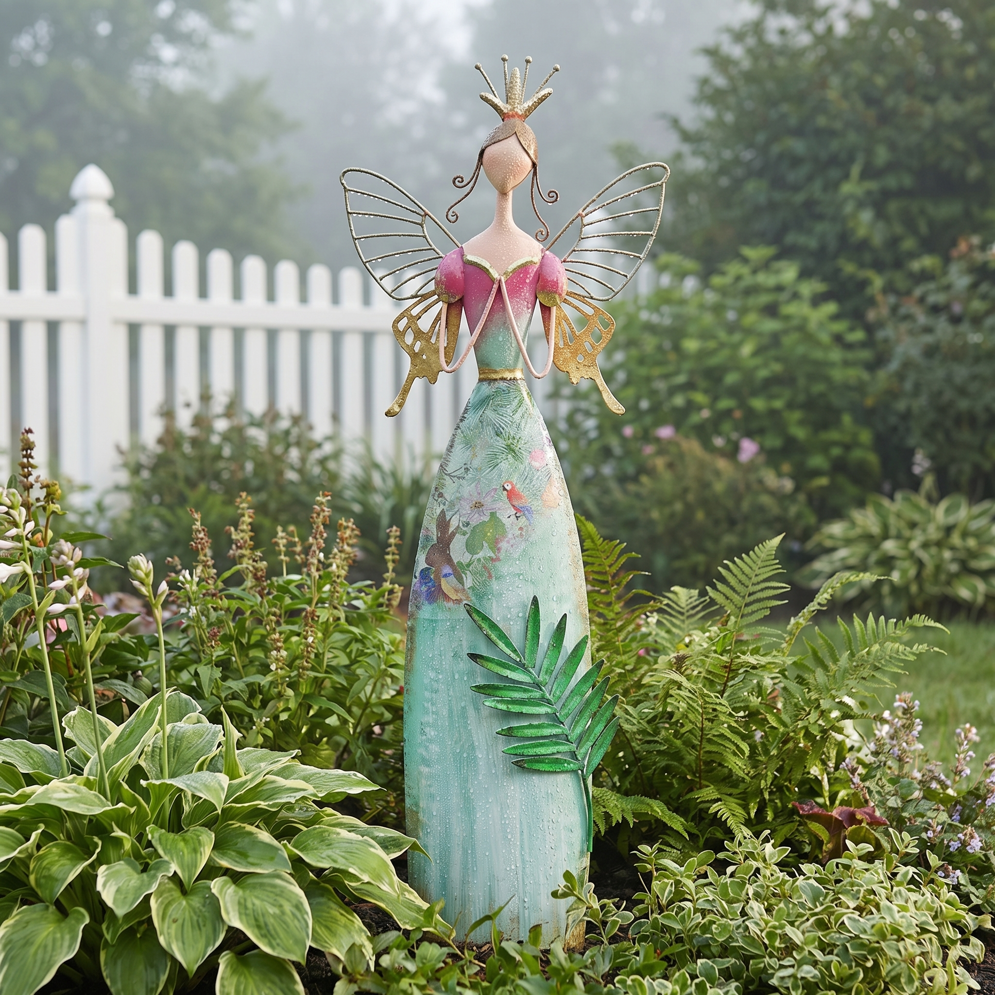 Fairy Angel Garden Metal Statue-karmazla