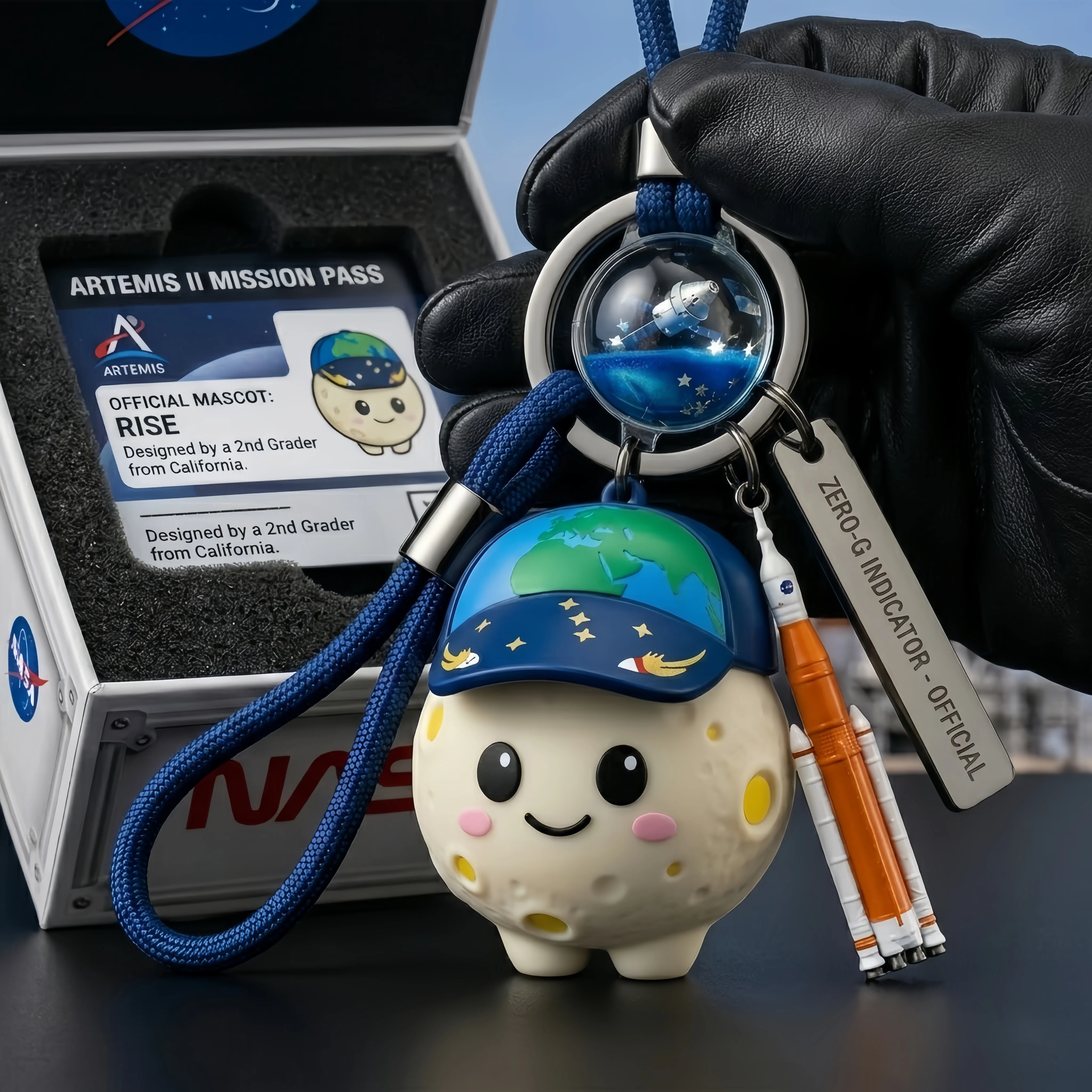 🎁Last Day Promo: 49% OFF - 🌙 NASA Artemis II Official Commemorative Mascot Keychain-karmazla