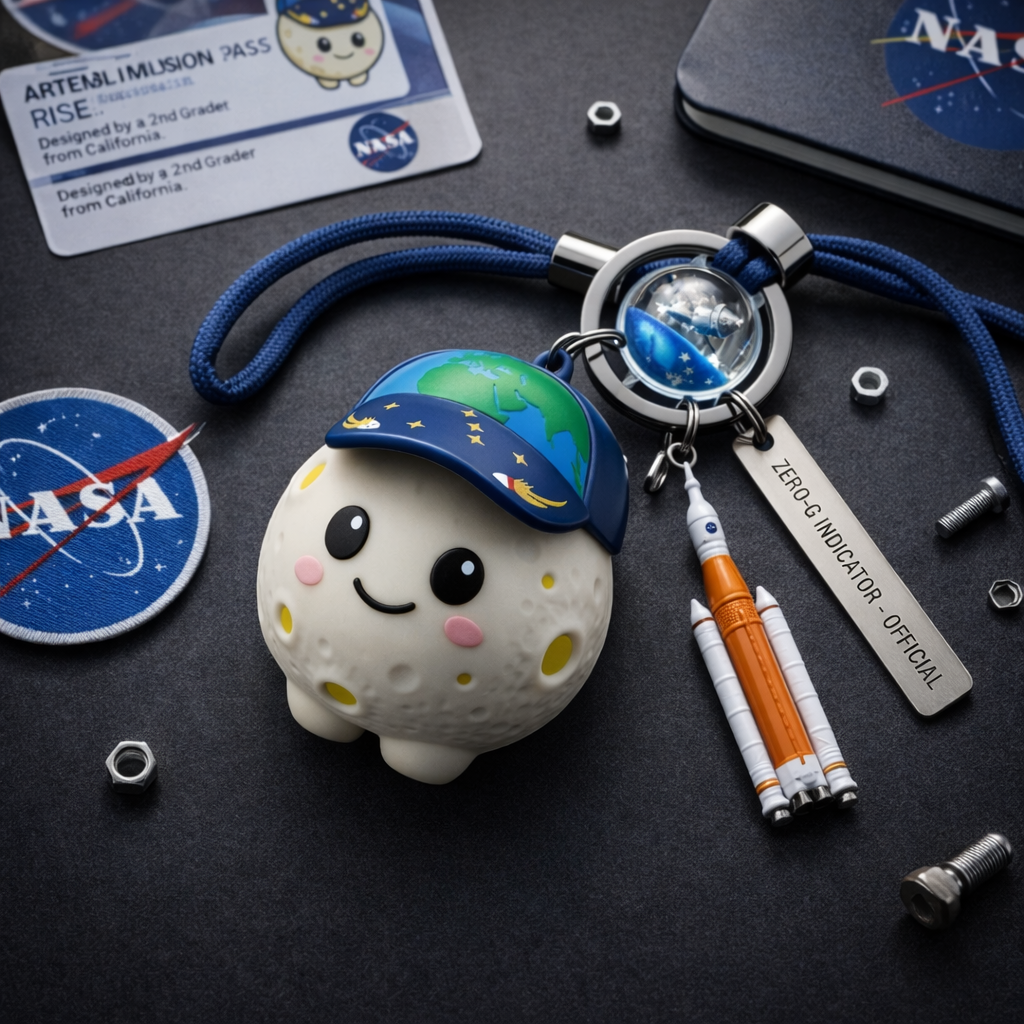 🎁Last Day Promo: 49% OFF - 🌙 NASA Artemis II Official Commemorative Mascot Keychain-karmazla