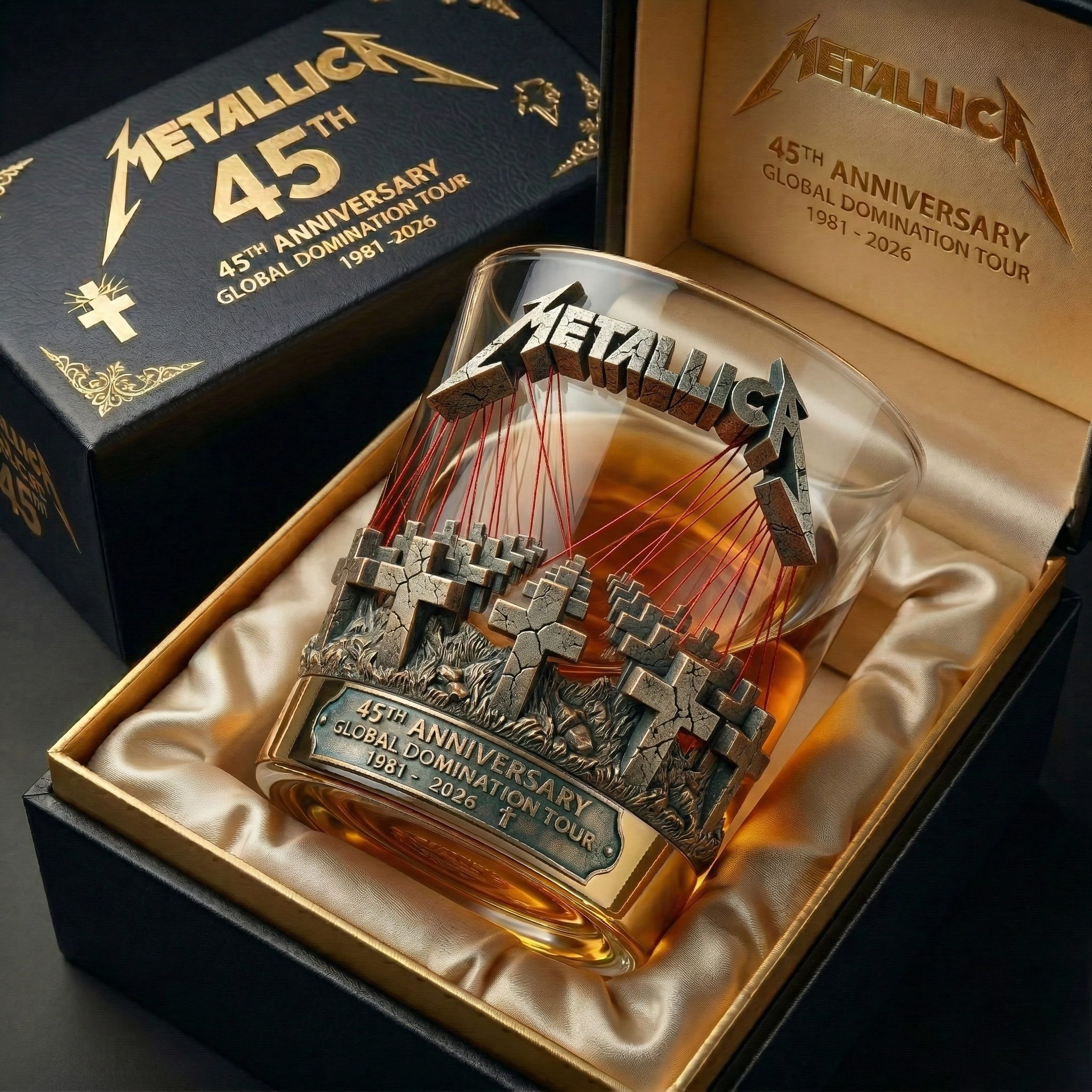 Metallica 45th Anniversary Limited Edition Whiskey Glass-karmazla