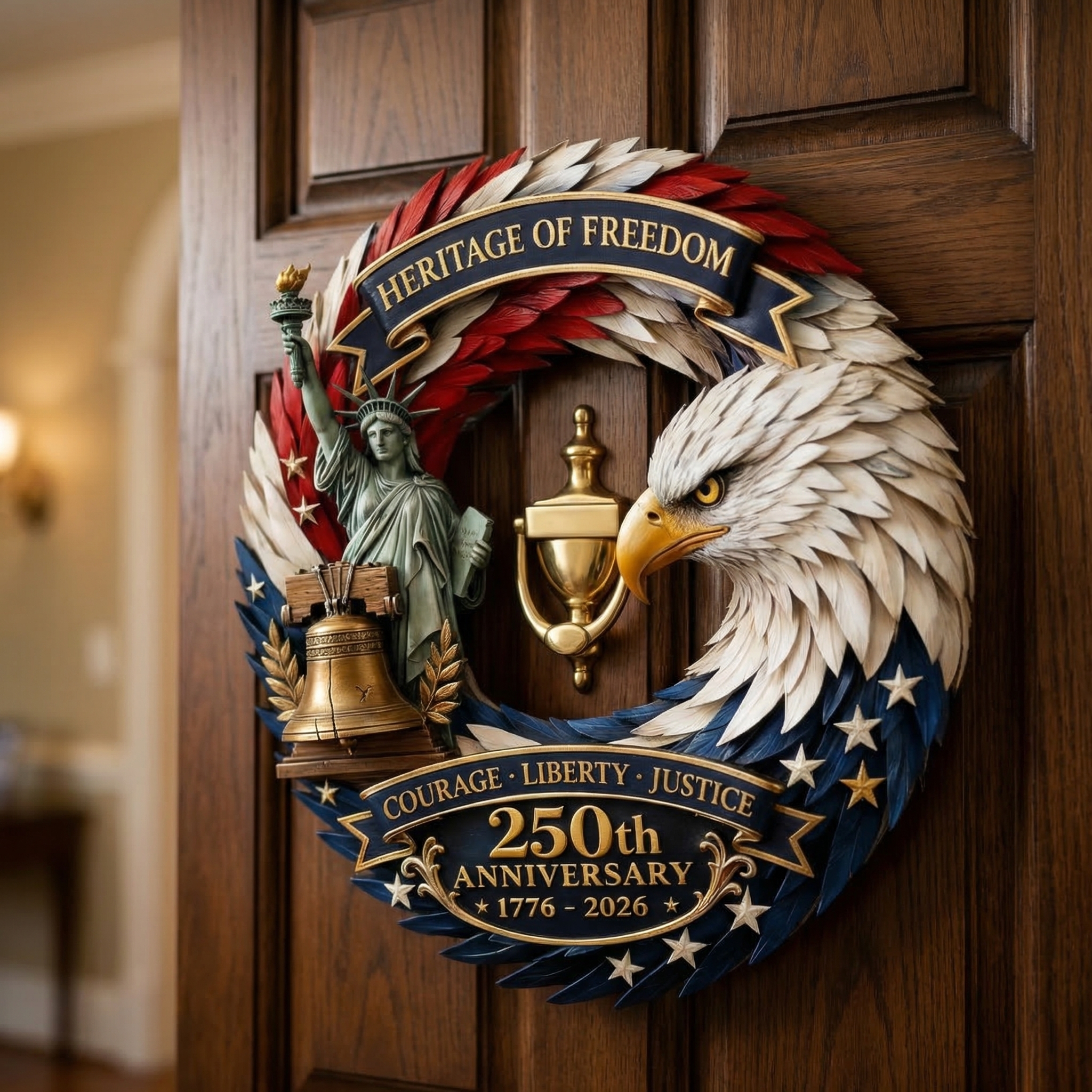 🦅 Heritage of Freedom 250th Anniversary Wreath-karmazla
