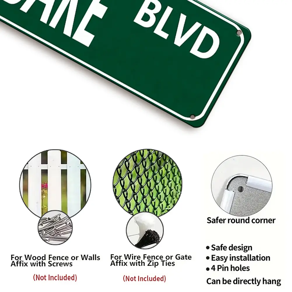 Wake & Bake Blvd Metal Tin Sign (16 x 4 Inch) &ndash; Funny Vintage Weed Marijuana Wall Art Decor, Slim Street Sign for Home Bar Cafe Garage Indoor/Outdoor, Humorous Gift for Mother&rsquo;s Day, Father&rsquo;s Day, Graduation, 4th of July, Vintage Metal Tin Sign