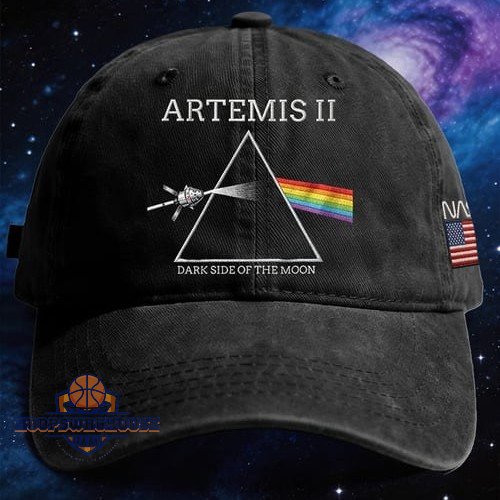 Artemis II Pink Floyd Dark Side Of The Moon Hat - Front View