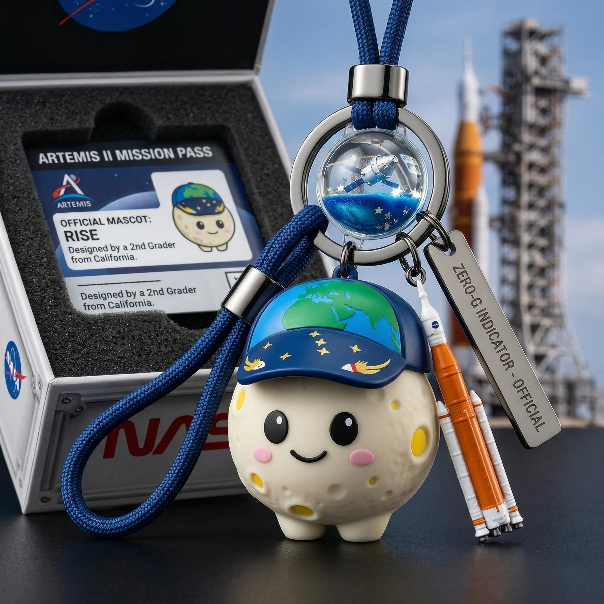 🎁Last Day Promo: 49% OFF - 🌙 NASA Artemis II Official Commemorative Mascot Keychain-karmazla