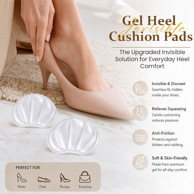 Upgraded Invisible Gel Heel Cushion Pads
