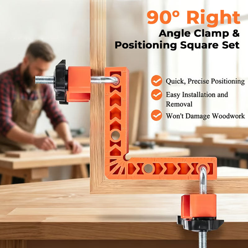 🔧90 Degree Corner Clamp & Positioning Square Set