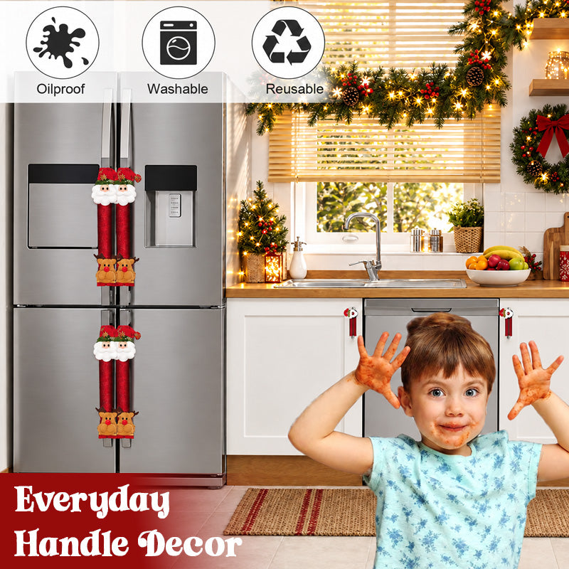 🎄 Christmas Santa & Reindeer Handle Covers | Festive Holiday Decor