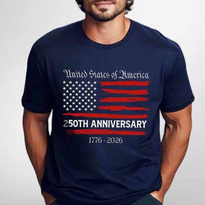 USA 250th Anniversary Shirt, 1776 2026 Patriotic Tee, United States Bicentennial Shirt, American Flag Shirt for Men July 4th Gift