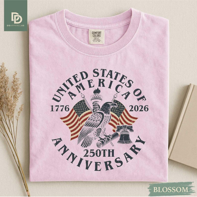 USA 250th Anniversary Comfort Colors Shirt, USA Flag Vintage T-Shirt, Usa 250th anniversary Independence Day Tee, 4th of July Patriotic Gift