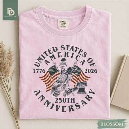 USA 250th Anniversary Comfort Colors Shirt, USA Flag Vintage T-Shirt, Usa 250th anniversary Independence Day Tee, 4th of July Patriotic Gift