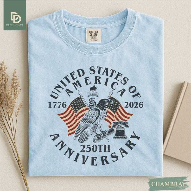 USA 250th Anniversary Comfort Colors Shirt, USA Flag Vintage T-Shirt, Usa 250th anniversary Independence Day Tee, 4th of July Patriotic Gift