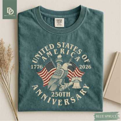 USA 250th Anniversary Comfort Colors Shirt, USA Flag Vintage T-Shirt, Usa 250th anniversary Independence Day Tee, 4th of July Patriotic Gift