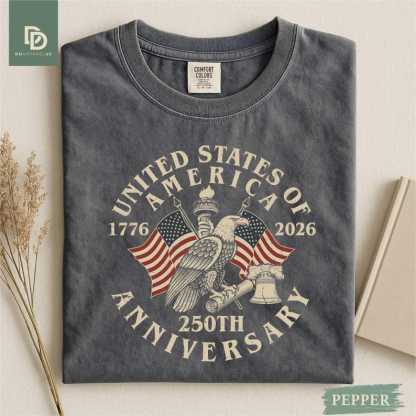 USA 250th Anniversary Comfort Colors Shirt, USA Flag Vintage T-Shirt, Usa 250th anniversary Independence Day Tee, 4th of July Patriotic Gift